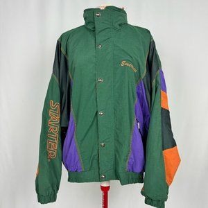 1990s STARTER Colour Block Windbreaker Jacket